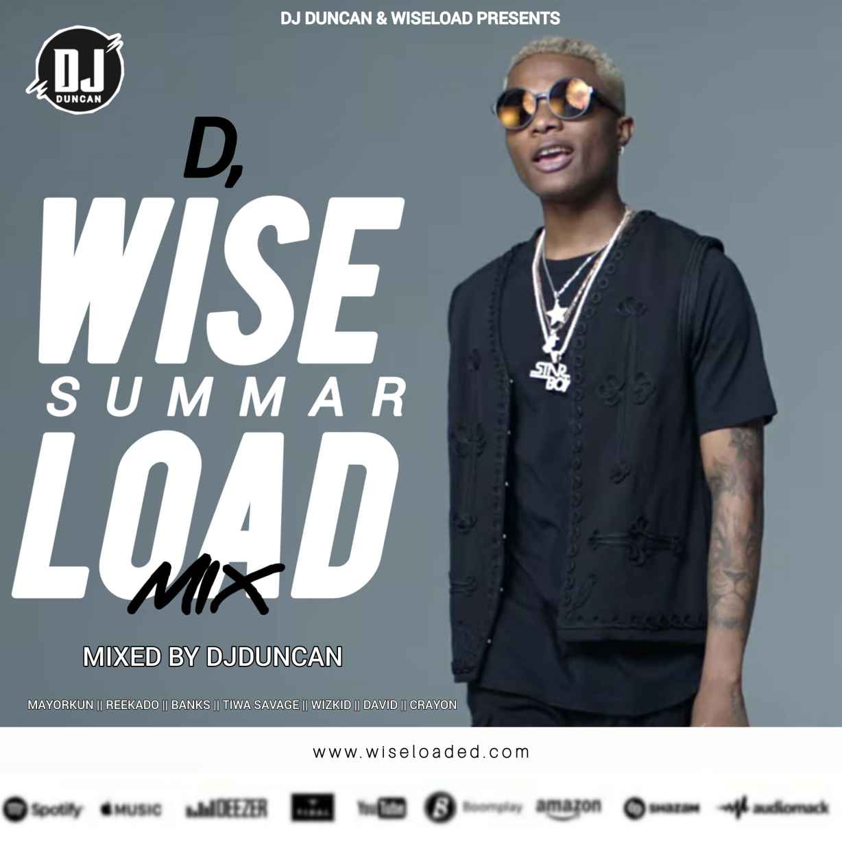 D, Wiseloaded Summar Mix by Mayorkun, Reekado Banks, Tiwa Savage, Wizkid, David, Crayon