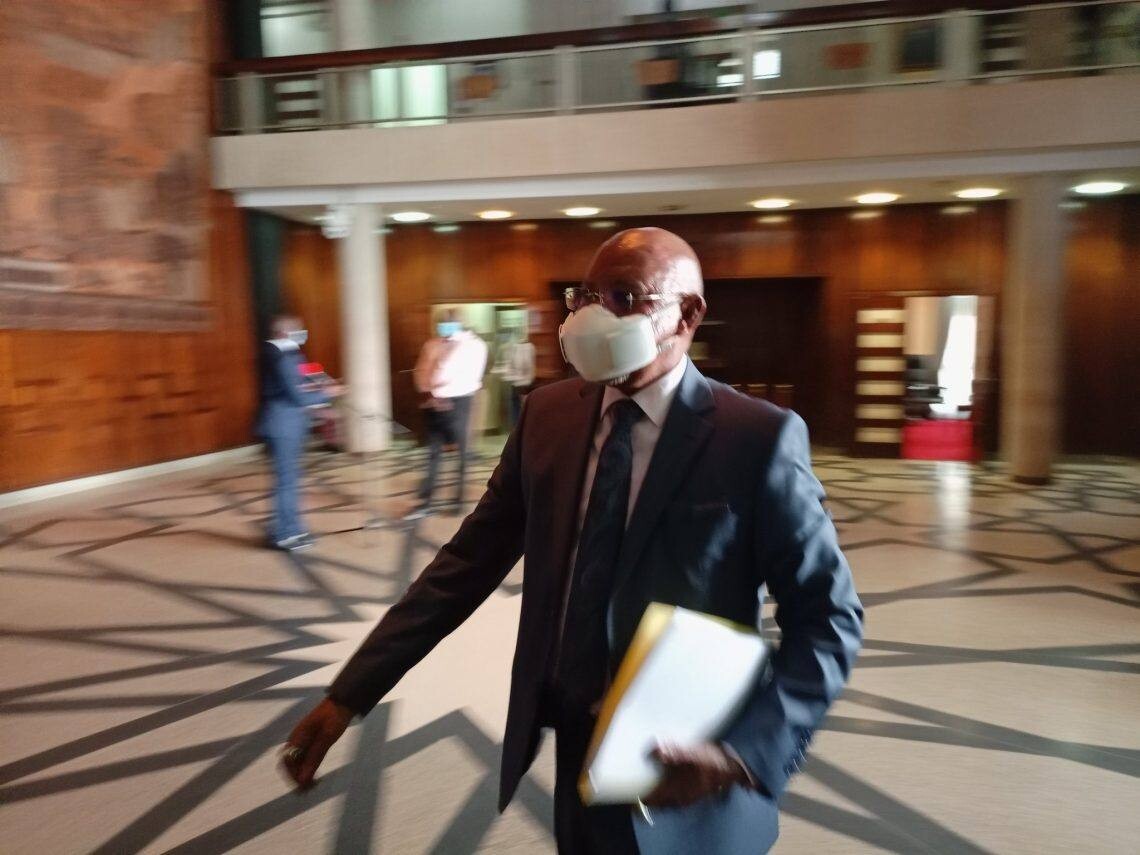 Jeje Odong wears expensive facemask at Parliament last week 