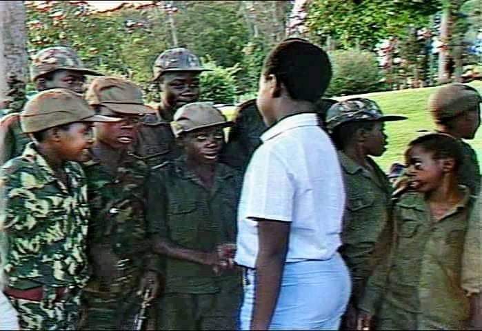 First son, Lt. Gen. Muhoozi on his 12th birthday celebration in 1986 shortly after arriving from Sweden