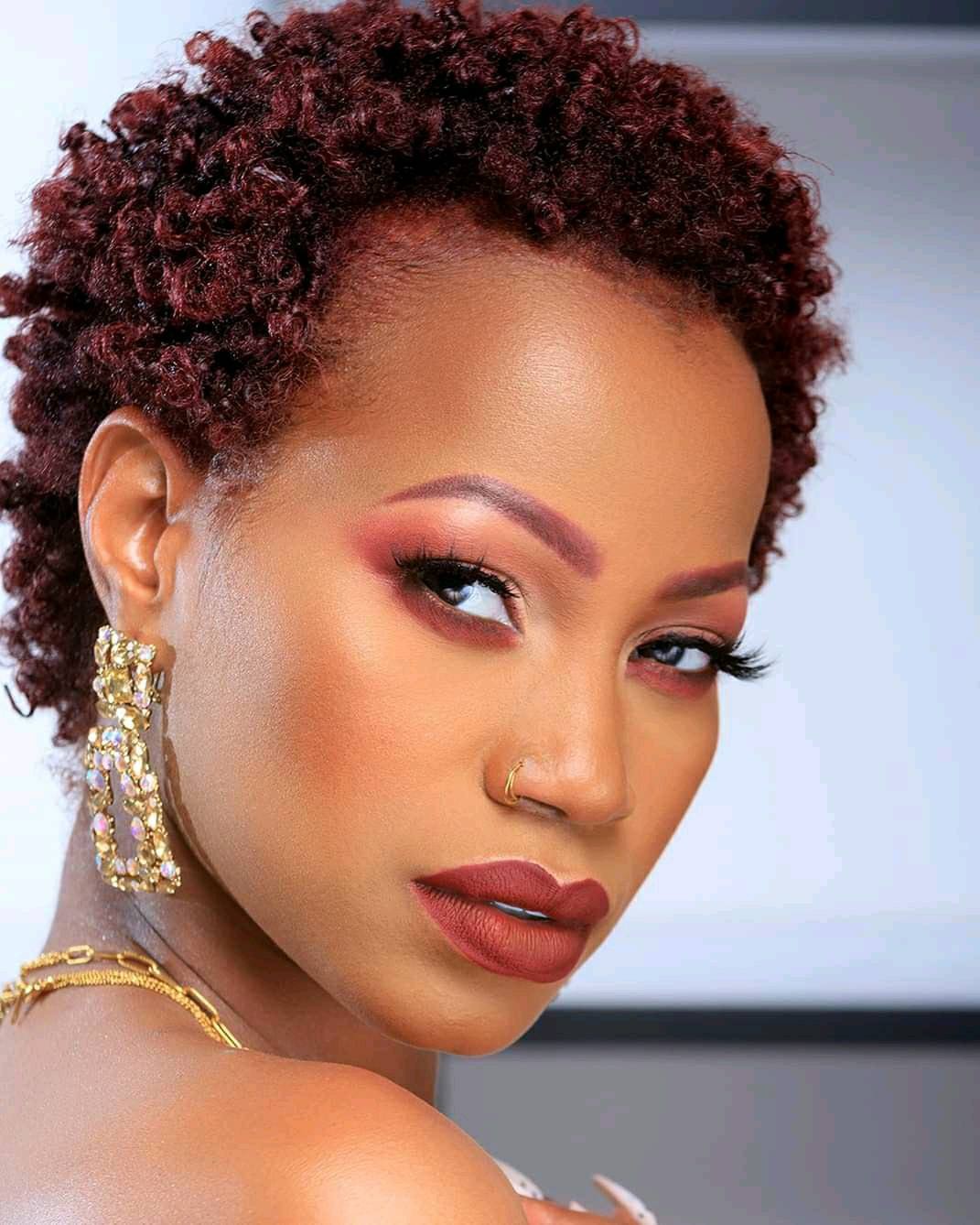 Sheebah Karungi, a Ugandan female musician wearing red lipstick