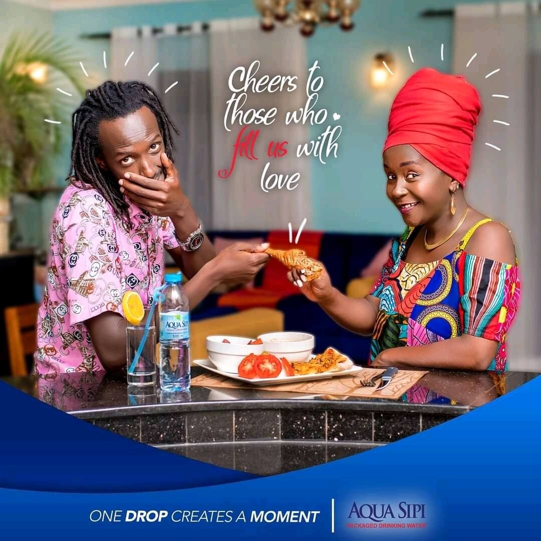 Skylanta and Anne Kansiime in a commercial about "Mukwano"