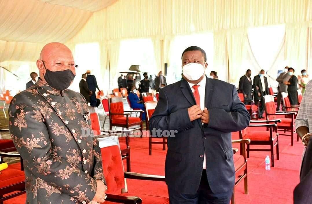 Odong with his simple mask today (credit: Daily Monitor)