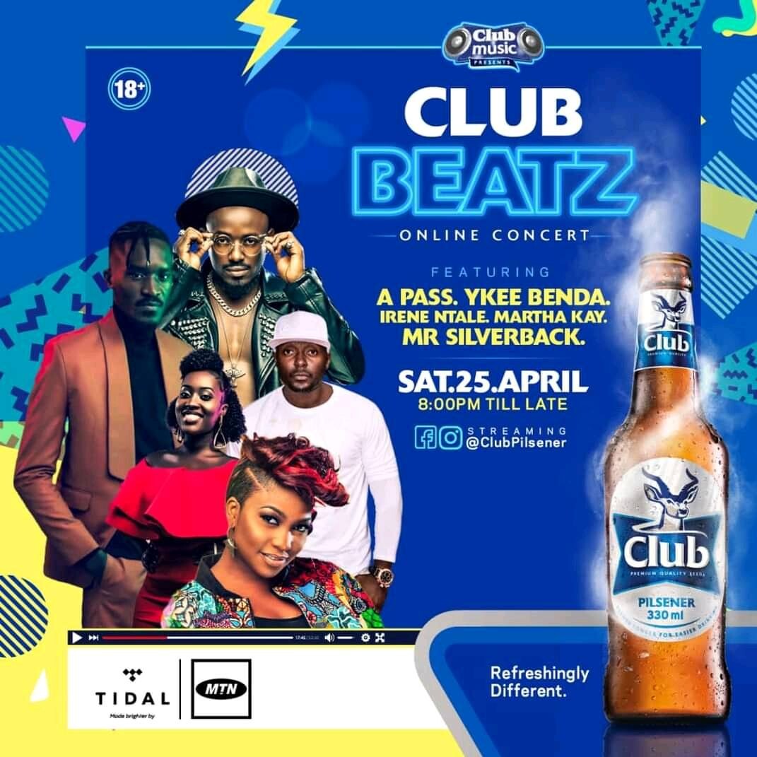 Poster showing the first group of Ugandan artistes to perform on Club Beatz at Home 