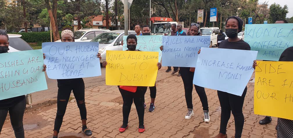 Wives protest