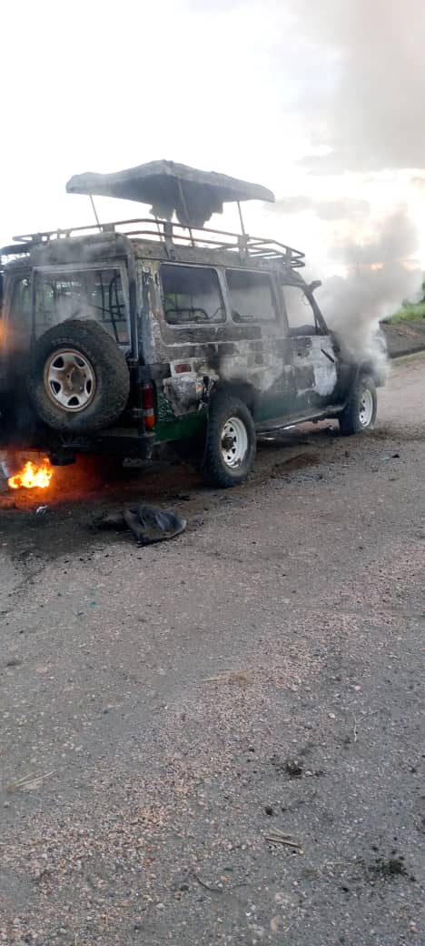 Tourist Car Set On Fire.