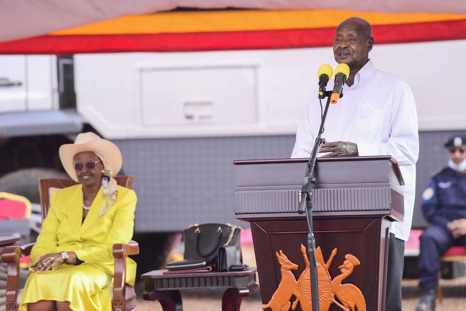 President Museveni And Maama Janet Visit Hoima City Stadium Under Construction Hoima City.