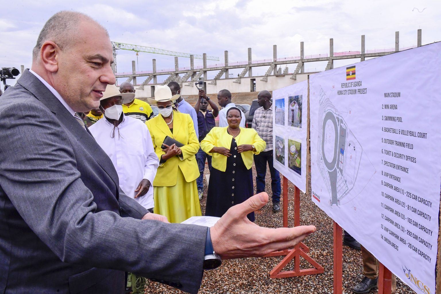 SUMMA Staff shows Museveni plans for the new stadium