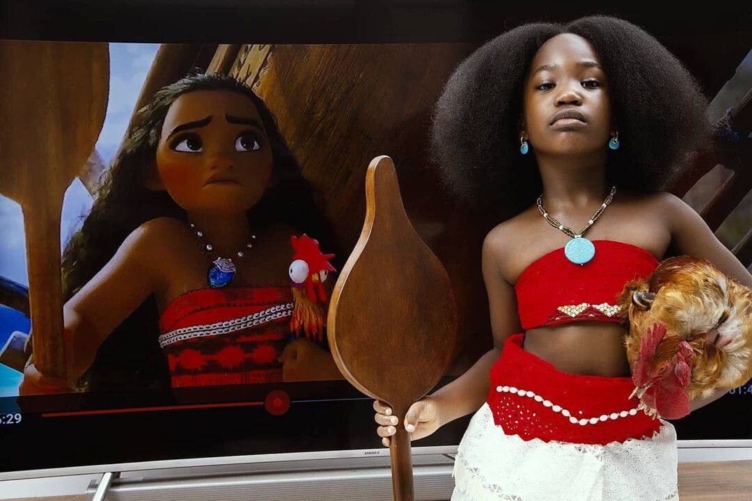 The real Moana (Right) and Suubi 