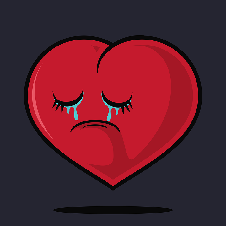 Crying broken heart