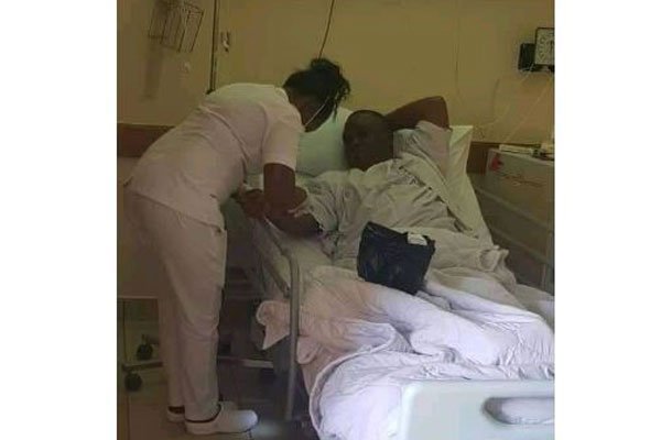 Elias Lukwago in hospital