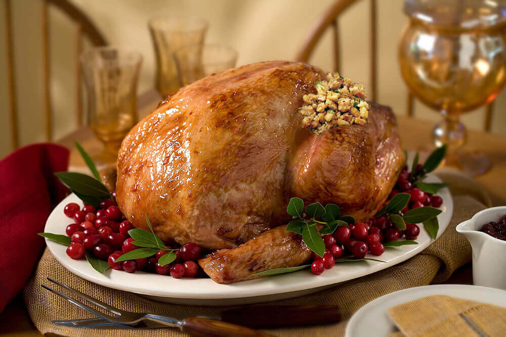 Roast Turkey with Cranberry Glaze