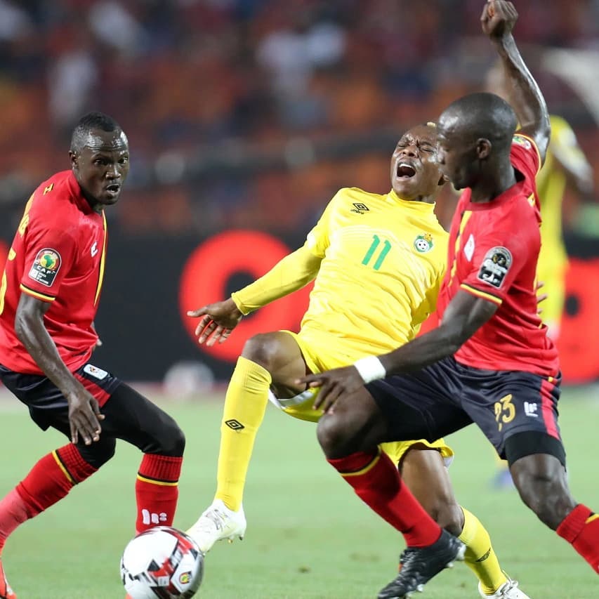 Uganda Cranes During the tough game with Zimbabwe that ended as a Draw