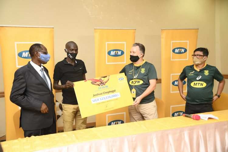 MTN Uganda Converts Joshua's Kiprui 's World Record ( 12: 35: 36) Into Cash.