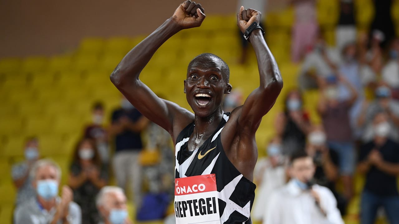 Cheptegei Now Becomes The 10th man in history to hold the 5,000-metre and 10,000-metre world records at the same time.