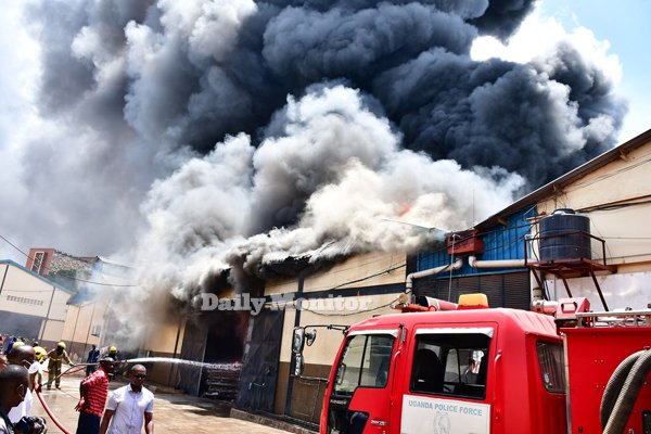 Police fails to put out fire that destroyed property worth 7 billion shillings.