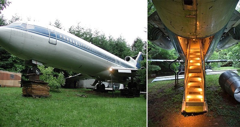 Dream Home: Man Turns an old Boeing 727 plane into a home.