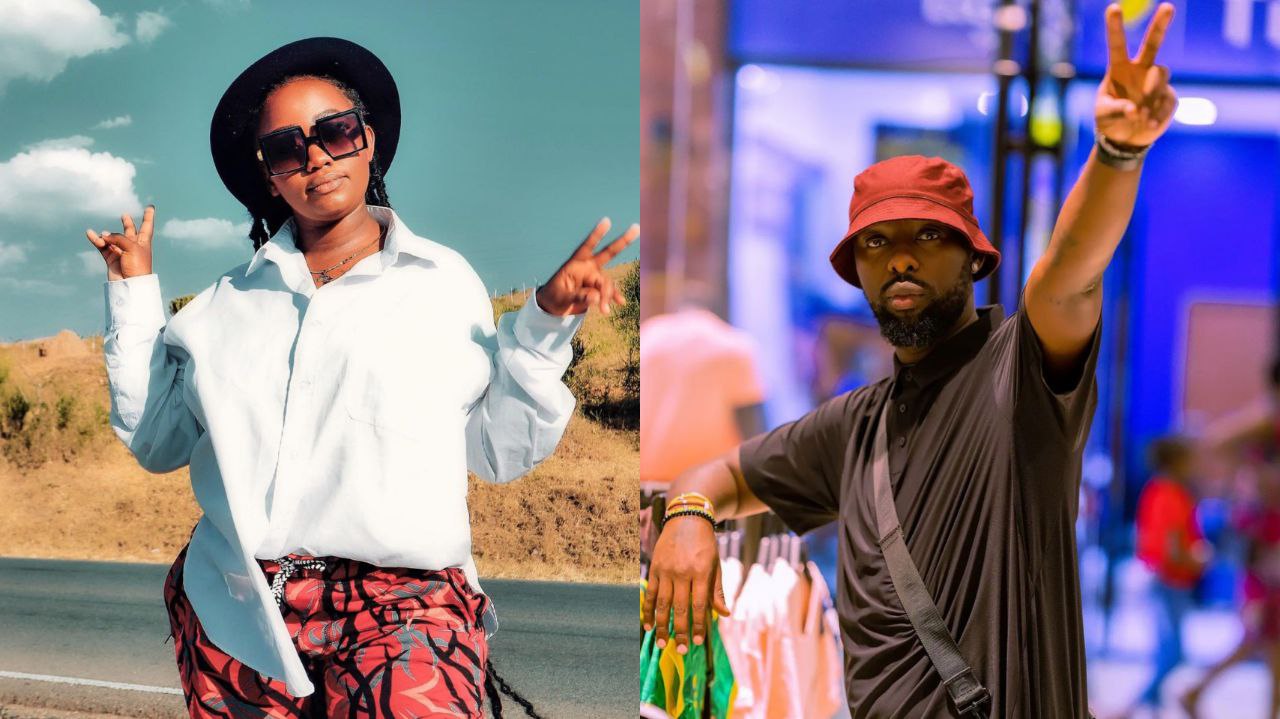 Eddy Kenzo and Carol Nantongo have stage battle, Kenzo overpowers the latter.