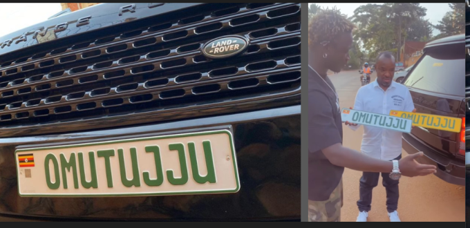 Gravity Omutujju slays with personalized number plate worth 50 Million.