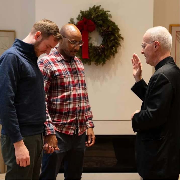 Making History: Gay couple receives blessings.