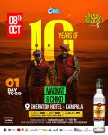 Kenzo, Chameleone, March Ssemakula Set to Join Madrat and Chiko tonight for 10th Anniversary Celebration